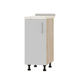 Кухонный модуль Оптима Низ Н83-350 Дуб Сонома/Нимфея Альба (Белый) (без столешницы) 350х461х820 мм (DTM-072672)