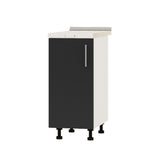 Кухонный модуль Оптима Низ Н83-370 Белый/Антрацит (без столешницы) 370х461х820 мм (DTM-072700)