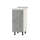 Кухонный модуль Оптима Низ Н83-370 Белый/Бетон (без столешницы) 370х461х820 мм (DTM-072701)