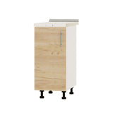 Кухонный модуль Оптима Низ Н83-370 Белый/Дуб Крафт Золотой (без столешницы) 370х461х820 мм (DTM-072703)