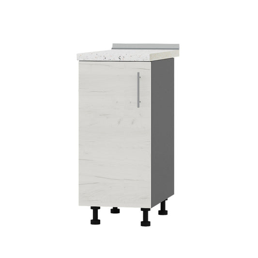 Кухонный модуль Оптима Низ Н83-370 Антрацит/Дуб Крафт Белый (без столешницы) 370х461х820 мм (DTM-072695)