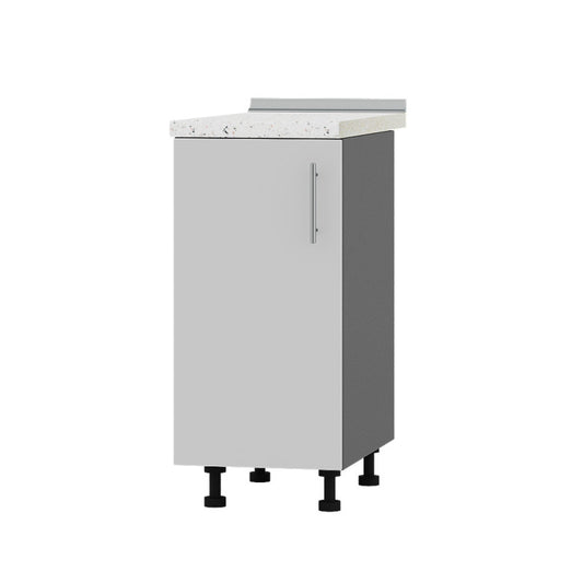 Кухонный модуль Оптима Низ Н83-380 Антрацит/Нимфея Альба (Белый) (без столешницы) 380х461х820 мм (DTM-072720)