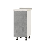 Кухонный модуль Оптима Низ Н83-390 Белый/Бетон (без столешницы) 390х461х820 мм (DTM-072648)