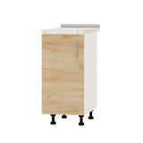 Кухонный модуль Оптима Низ Н83-390 Белый/Дуб Крафт Золотой (без столешницы) 390х461х820 мм (DTM-072650)