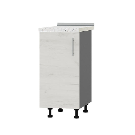 Кухонный модуль Оптима Низ Н83-390 Антрацит/Дуб Крафт Белый (без столешницы) 390х461х820 мм (DTM-072642)