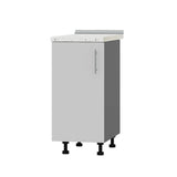 Кухонный модуль Оптима Низ Н83-390 Антрацит/Нимфея Альба (Белый) (без столешницы) 390х461х820 мм (DTM-072646)