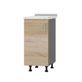 Кухонный модуль Оптима Низ Н83-390 Антрацит/Дуб Сонома (без столешницы) 390х461х820 мм (DTM-072644)