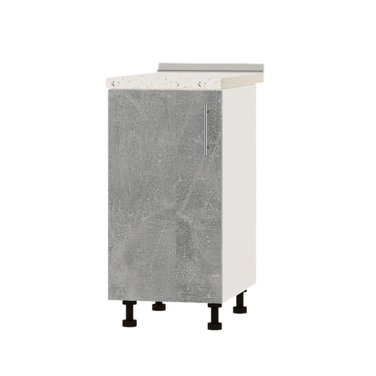 Кухонный модуль Оптима Низ Н83-400 Белый/Бетон (без столешницы) 400х461х820 мм (DTM-072484)