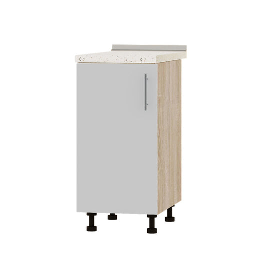 Кухонный модуль Оптима Низ Н83-400 Дуб Сонома/Нимфея Альба (Белый) (без столешницы) 400х461х820 мм (DTM-072503)