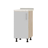 Кухонный модуль Оптима Низ Н83-400 Дуб Сонома/Нимфея Альба (Белый) (без столешницы) 400х461х820 мм (DTM-072503)