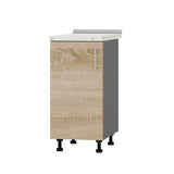 Кухонный модуль Оптима Низ Н83-400 Антрацит/Дуб Сонома (без столешницы) 400х461х820 мм (DTM-072480)