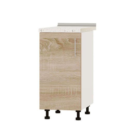 Кухонный модуль Оптима Низ Н83-400 Белый/Дуб Сонома (без столешницы) 400х461х820 мм (DTM-072487)