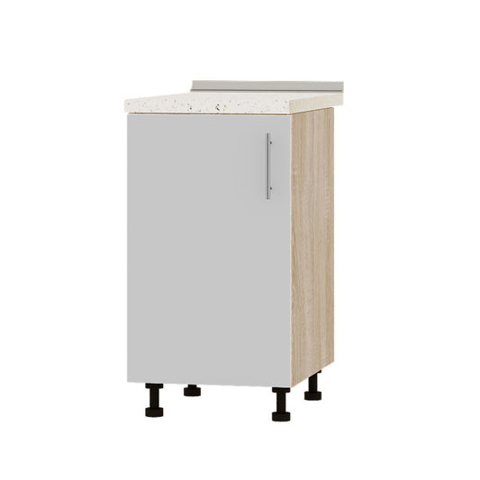 Кухонный модуль Оптима Низ Н83-450 Дуб Сонома/Нимфея Альба (Белый) (без столешницы) 450х461х820 мм (DTM-072524)