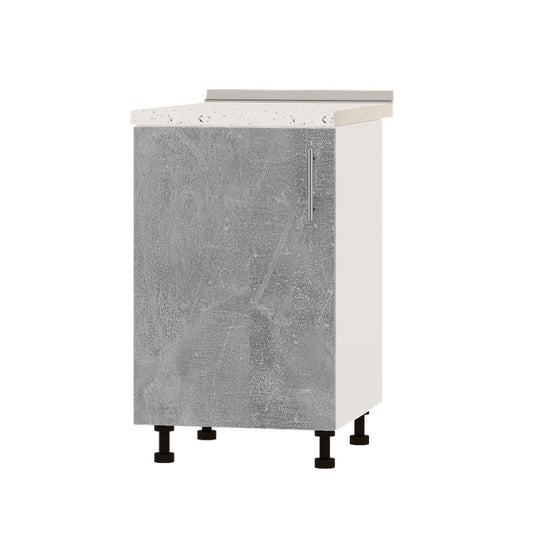 Кухонный модуль Оптима Низ Н83-500 Белый/Бетон (без столешницы) 500х461х820 мм (DTM-072533)