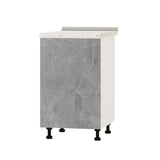 Кухонный модуль Оптима Низ Н83-500 Белый/Бетон (без столешницы) 500х461х820 мм (DTM-072533)