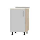 Кухонный модуль Оптима Низ Н83-500 Дуб Сонома/Нимфея Альба (Белый) (без столешницы) 500х461х820 мм (DTM-072459)