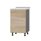 Кухонный модуль Оптима Низ Н83-500 Антрацит/Дуб Сонома (без столешницы) 500х461х820 мм (DTM-072529)