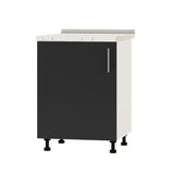 Кухонный модуль Оптима Низ Н83-600 Белый/Антрацит (без столешницы) 600х461х820 мм (DTM-072467)