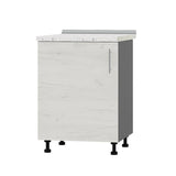 Кухонный модуль Оптима Низ Н83-600 Антрацит/Дуб Крафт Белый (без столешницы) 600х461х820 мм (DTM-072462)