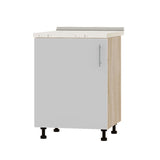 Кухонный модуль Оптима Низ Н83-600 Дуб Сонома/Нимфея Альба (Белый) (без столешницы) 600х461х820 мм (DTM-072323)