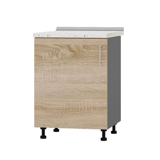 Кухонный модуль Оптима Низ Н83-600 Антрацит/Дуб Сонома (без столешницы) 600х461х820 мм (DTM-072464)