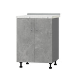 Кухонный модуль под мойку Оптима Низ Н84-600 Антрацит/Бетон (без столешницы) 600х461х820 мм (DTM-072325)