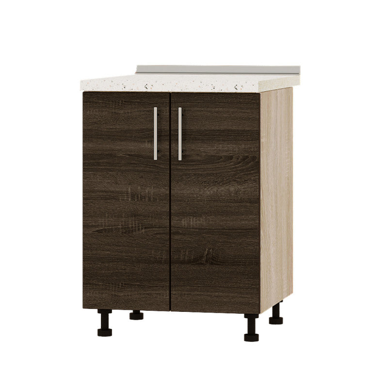 Кухонный модуль под мойку Оптима Низ Н84-600 Дуб Сонома/Дуб Сонома Трюфель (без столешницы) 600х461х820 мм (DTM-072350)