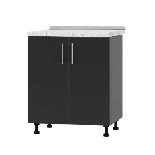 Кухонный модуль под мойку Оптима Низ Н84-700 Антрацит/Антрацит (без столешницы) 700х461х820 мм (DTM-072352)