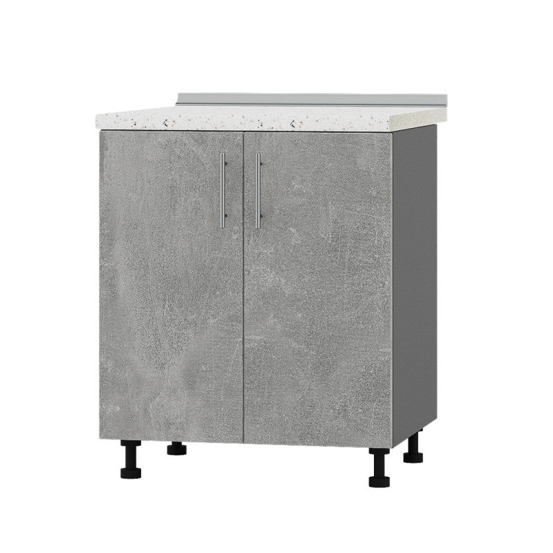 Кухонный модуль под мойку Оптима Низ Н84-700 Антрацит/Бетон (без столешницы) 700х461х820 мм (DTM-072353)