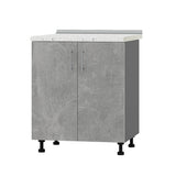 Кухонный модуль под мойку Оптима Низ Н84-700 Антрацит/Бетон (без столешницы) 700х461х820 мм (DTM-072353)