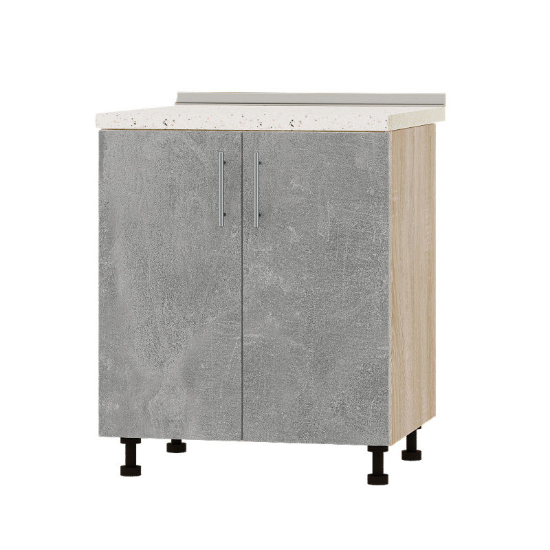 Кухонный модуль под мойку Оптима Низ Н84-700 Дуб Сонома/Бетон (без столешницы) 700х461х820 мм (DTM-072367)