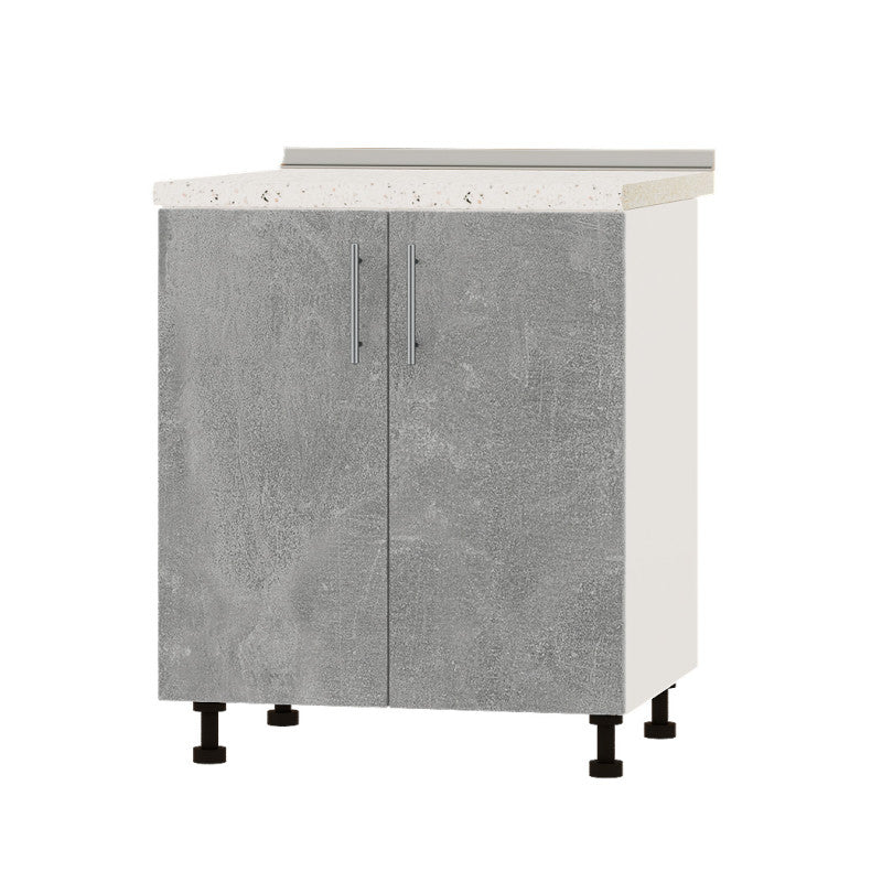 Кухонный модуль под мойку Оптима Низ Н84-700 Белый/Бетон (без столешницы) 700х461х820 мм (DTM-072360)