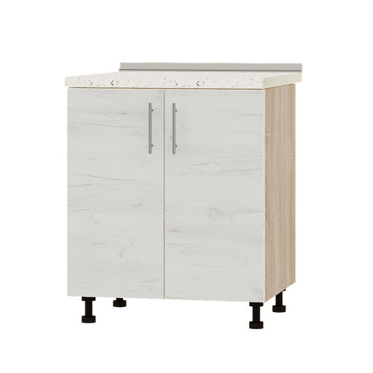 Кухонный модуль под мойку Оптима Низ Н84-700 Дуб Сонома/Дуб Крафт Белый (без столешницы) 700х461х820 мм (DTM-072368)