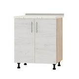 Кухонный модуль под мойку Оптима Низ Н84-700 Дуб Сонома/Дуб Крафт Белый (без столешницы) 700х461х820 мм (DTM-072368)