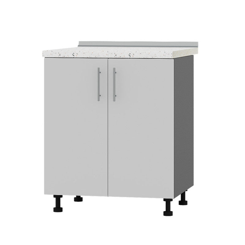 Кухонный модуль под мойку Оптима Низ Н84-700 Антрацит/Нимфея Альба (Белый) (без столешницы) 700х461х820 мм (DTM-072358)