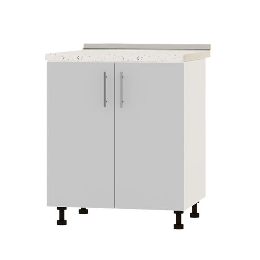 Кухонный модуль под мойку Оптима Низ Н84-700 Белый/Нимфея Альба (Белый) (без столешницы) 700х461х820 мм (DTM-072365)