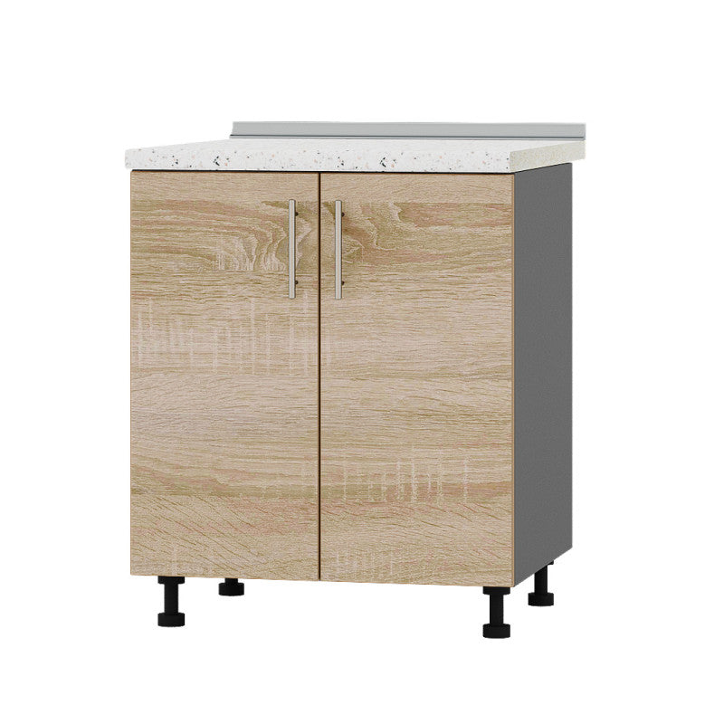 Кухонный модуль под мойку Оптима Низ Н84-700 Антрацит/Дуб Сонома (без столешницы) 700х461х820 мм (DTM-072356)