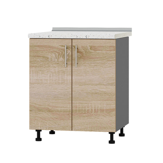 Кухонный модуль под мойку Оптима Низ Н84-700 Антрацит/Дуб Сонома (без столешницы) 700х461х820 мм (DTM-072356)