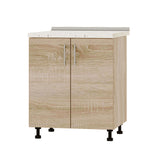 Кухонный модуль под мойку Оптима Низ Н84-700 Дуб Сонома/Дуб Сонома (без столешницы) 700х461х820 мм (DTM-072370)