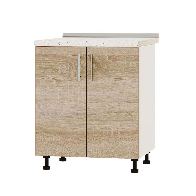 Кухонный модуль под мойку Оптима Низ Н84-700 Белый/Дуб Сонома (без столешницы) 700х461х820 мм (DTM-072363)