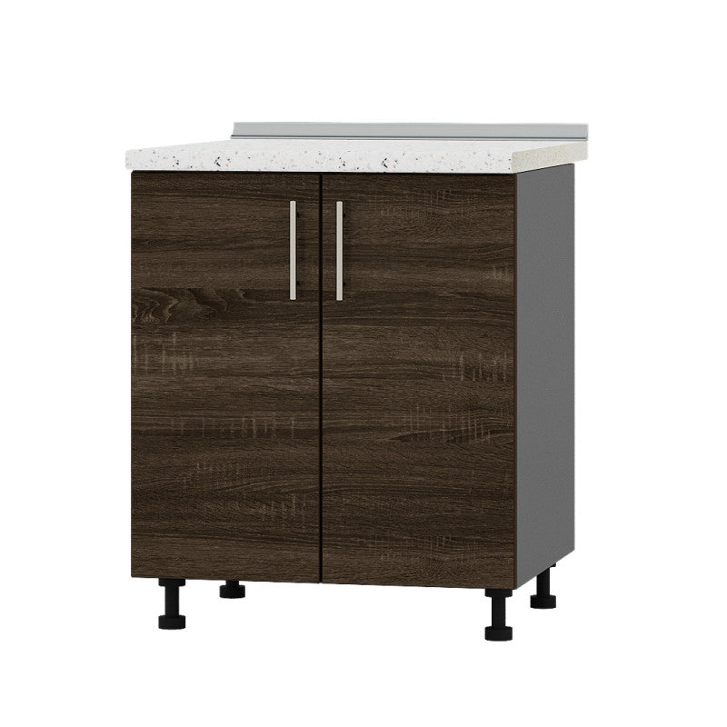 Кухонный модуль под мойку Оптима Низ Н84-700 Антрацит/Дуб Сонома Трюфель (без столешницы) 700х461х820 мм (DTM-072357)