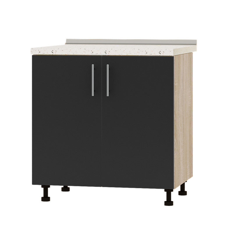 Кухонный модуль под мойку Оптима Низ Н84-800 Дуб Сонома/Антрацит (без столешницы) 800х461х820 мм (DTM-072152)