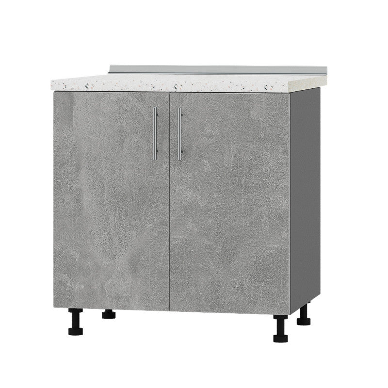 Кухонный модуль под мойку Оптима Низ Н84-800 Антрацит/Бетон (без столешницы) 800х461х820 мм (DTM-072296)