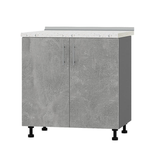 Кухонный модуль под мойку Оптима Низ Н84-800 Антрацит/Бетон (без столешницы) 800х461х820 мм (DTM-072296)