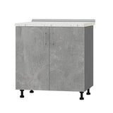 Кухонный модуль под мойку Оптима Низ Н84-800 Антрацит/Бетон (без столешницы) 800х461х820 мм (DTM-072296)