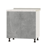 Кухонный модуль под мойку Оптима Низ Н84-800 Белый/Бетон (без столешницы) 800х461х820 мм (DTM-072303)