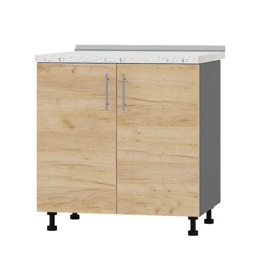 Кухонный модуль под мойку Оптима Низ Н84-800 Антрацит/Дуб Крафт Золотой (без столешницы) 800х461х820 мм (DTM-072298)