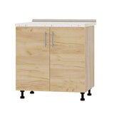 Кухонный модуль под мойку Оптима Низ Н84-800 Дуб Сонома/Дуб Крафт Золотой (без столешницы) 800х461х820 мм (DTM-072155)