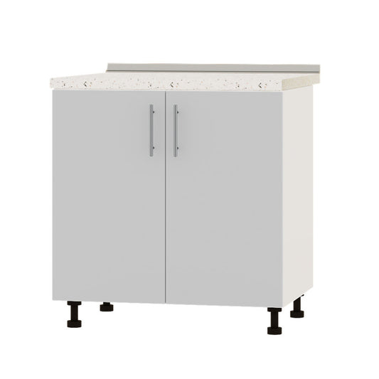 Кухонный модуль под мойку Оптима Низ Н84-800 Белый/Дуб Крафт Белый (без столешницы) 800х461х820 мм (DTM-072304)