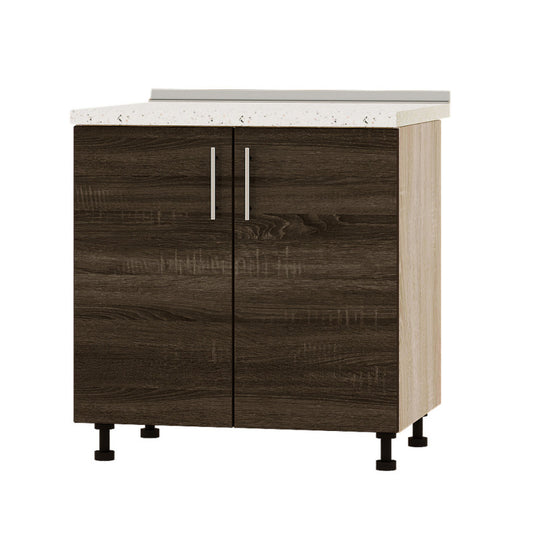 Кухонный модуль под мойку Оптима Низ Н84-800 Дуб Сонома/Дуб Сонома Трюфель (без столешницы) 800х461х820 мм (DTM-072157)